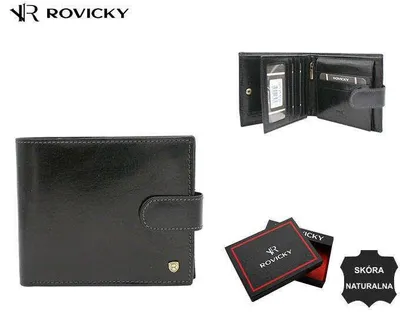 Produktbild von Großes Portemonnaie mit Lederverschluss für Männer - Rovicky