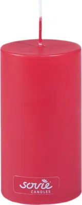 Produktbild von Sovie CANDLES Stumpenkerze in Rot Ø 50 mm x H 100 mm, Brenndauer 28 Std. - 12 Stück