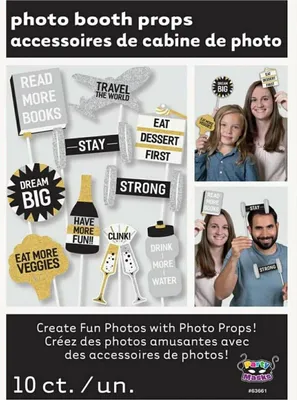 Produktbild von Foto-Requisiten Neujahr 10 Stück