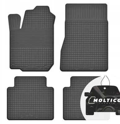 Productafbeelding van Set rubberen vloermatten met rand, geschikt voor alle weersomstandigheden, voor Volkswagen Sharan I (1996-2010)