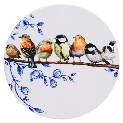 Heinen Delfts Blauw – Topfuntersetzer Bosvogels - 18 cm – Bild 1