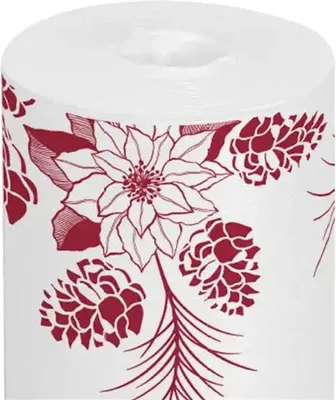 Obrázok produktu pre Papierový behúň na stôl PREMIUM "à la linen" v rolke, "Poinsettia", 40 cm x 12 m 1 kus.