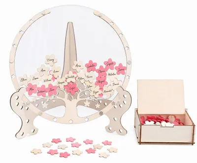 Produktbild von Personalisierte Holz-Gästebücher für Hochzeiten