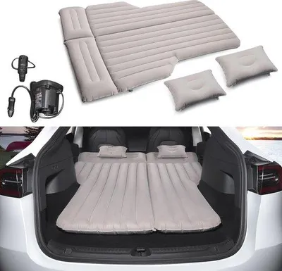 Productafbeelding van Famanu campingmatras voor Tesla Model 3, Y, S en X - Opblaasbaar luchtbed met kussen