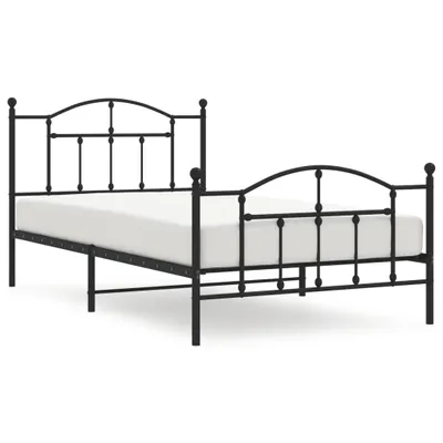 Immagine prodotto di vidaXL Struttura letto con testiera e pediera in metallo nero 100x200 cm