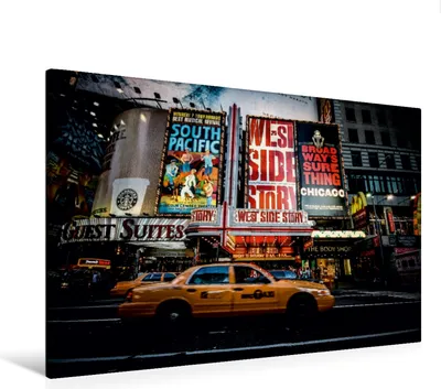 Produktbild von Calvendo Textil-Leinwand 120 cm x 80 cm quer New York Time Square, Pinkoss Photostorys Oliver; 7291756