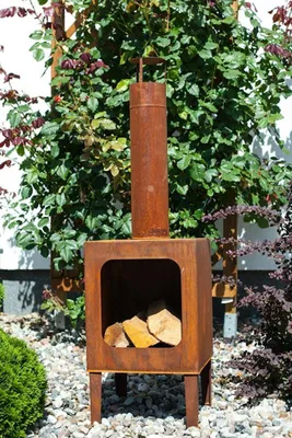Produktbild von Markone Gartenkamin 200-3 (Rost): 35 x 35 x 115 cm