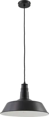 Produktbild von Lindby Hängeleuchte Laylan, schwarz/weiß, Ø 36 cm, Metall
