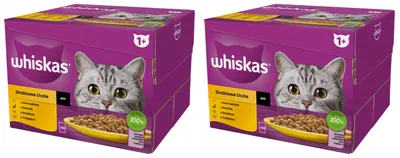Zdjęcie produktu dla Mokra karma dla dorosłych kotów w sosie Whiskas Drobiowa Uczta 2x(24x85g)