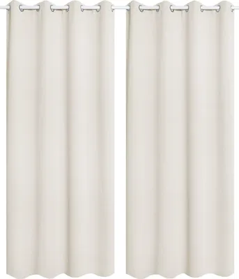 Produktbild von WOLTU 2er Set Gardinen, Blickdicht mit Ösen, Creme, 135x225cm