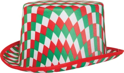 Image de Chapeau cylindre unie à motifs à carreaux Bristol Novelty, modèle BN1948 (taille unique) (rouge/vert/blanc)