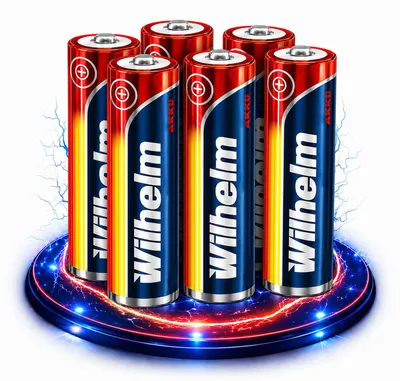 Produktbild von 6 x Lithium Ionen Akku Wilhelm 3,7 V 800 mAh Typ 14500 Li Ion AA