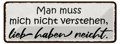 Produktbild von Blechschild Spruch 27x10cm man muss mich nicht verstehen Dekoration