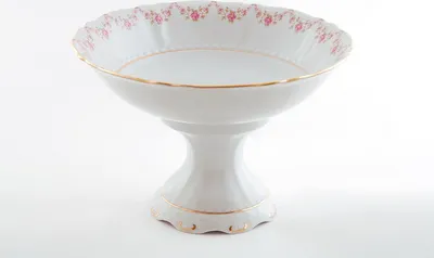 Produktbild von Obstschale 23, Rosetten, Goldlinie, Leander