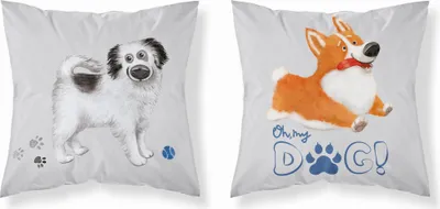 Immagine prodotto di Federa, federa per bambini 100% cotone 40x40cm cani 0022a