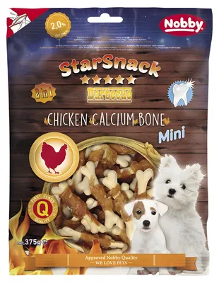 Produktbild von Nobby StarSnack Barbecue MINI Chicken Calcium Bone 375 g