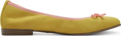 Produktbild von Tamaris Damen Ballerina Velours Leder Schleife TOUCHit Fußbett 1-22166-44, Größe:40 EU, Farbe:Gelb