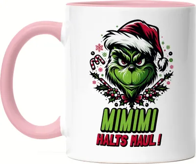 Produktbild von Mimimi Halts Maul Tasse Rosa Christmas Hasser Witzig Ironisch Xmas