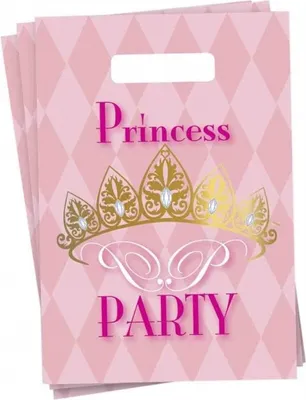Obrázek produktu pro párty tašky Princess Party 25 cm 6 kusů růžová