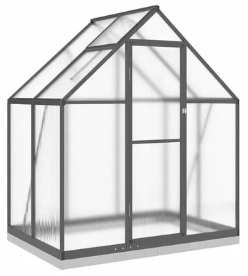 Obrázok produktu pre Skleník – 169 x 114 x 202 cm – Hliníková konštrukcia – Antracitová základňa – Robustný a odolný voči poveternostným vplyvom