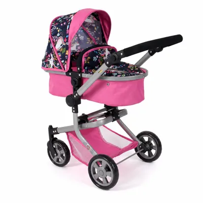 Produktbild von Bayer Chic 2000 Kombi-Puppenwagen Mika | 2in1 Buggy & Sportsitz für Puppen bis 52 cm | Höhenverstellbar 47-80 cm | Ab 3 Jahren