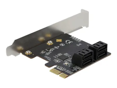 Produktbild von Delock 4 Port SATA PCI Express x1 Karte - Low Profile Formfaktor
