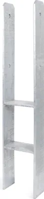 Produktbild von Alberts H-Pfostenträger |  feuerverzinkt | lichte Breite 121 mm | Gesamthöhe 800 mm | Materialstärke 8 mm