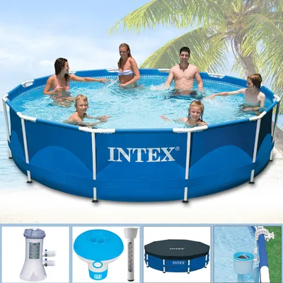 Produktbild von Intex Ø 366 x 76 cm Frame Pool Komplettset