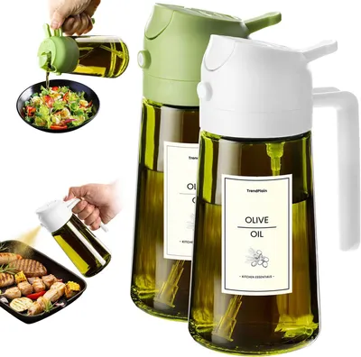Productafbeelding van Olie Dispenser 470 ml, 2-in-1 Spray en Gietkan, Lichtbescherming, voor Salades