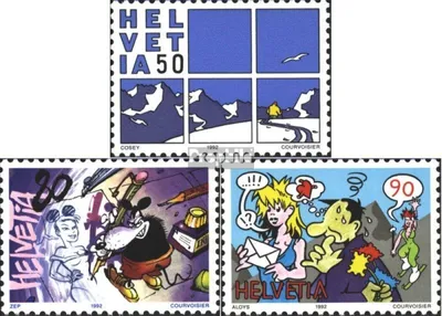 Produktbild von Briefmarken Schweiz 1992 Mi 1474-1476 (kompl.Ausg.) gestempelt Comics