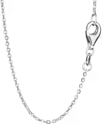 Produktbild von Ankerkette 925 Silber 60cm Halskette flachgewalzt 0,8mm breit Damen Silberkette