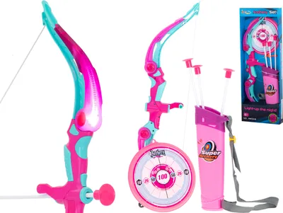 Image de Arc avec flèches et cible rose