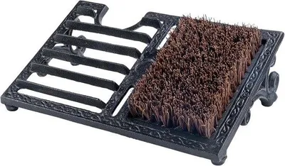 Immagine prodotto di Raschiatore per soglie in ghisa con spazzola, grande pulisci scarpe con spazzola per scarpe da ginnastica e scarpe da corsa, ideale per ingressi, giardini e case di campagna