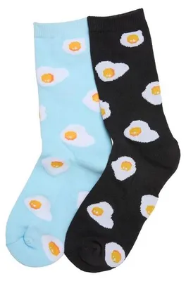 Obrázek produktu pro Ponožky Mr. Tee Fried Egg Socks 2-Pack black/lightblue - 39–42