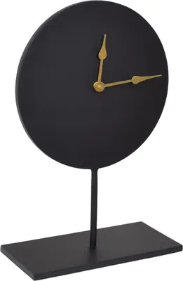 Zdjęcie produktu dla Zegar stołowy LOFT42 Ben – czarny – metal – 38 x 25 x 12