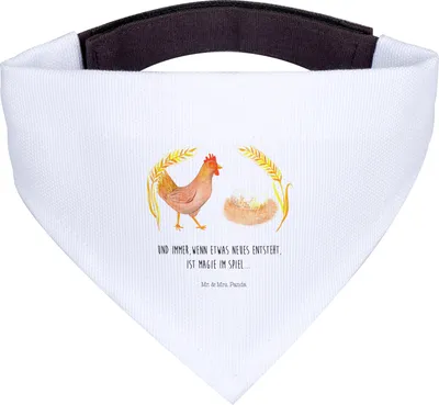 Produktbild von Mr. & Mrs. Panda Schal Für Hunde Huhn Stolz - Weiß - Geschenk, Halstuch, Bauernhof, Tuch, Schwangerschaft, Henne, Hof, Eier, Hundehalstuch, Spruch, Hund
