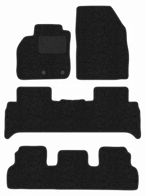 Image de Tapis de sol en moquette pour Renault Grand Scenic III 2009-2015 (7 osob) – jeu 4 pièces, anthracite, sur mesure – Wielganizator ANTHRA