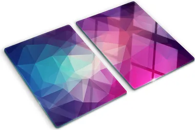 Produktbild von Tulup Glas Herdabdeckplatte - 2x40x52 cm - Glaskeramikkochfeld-Abdeckung Spritzschutz Glasabdeckplatte Kochplattenabdeckung und Schneidebrett - Zweiteilig - Kunst: modern & klassisch - Abstrakt - Mehrfarbig