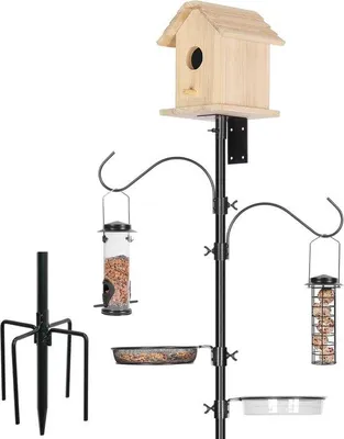 Produktbild von Famanu Vogelhaus-Stangset 203 cm verstellbar - schwarz