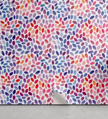 Produktbild von ABAKUHAUS Geometrisch abziehbare & klebbare Tapete für Zuhause, Trippy Funky Sketchy, selbstklebendes Wohnzimmer Küchenakzent, 33 cm x 250 cm, Mehrfarbig