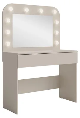 Produktbild von Schminktisch SELVORA 71 – mit Beleuchtung (100,3×142,5×42,5 cm) – Kaschmir