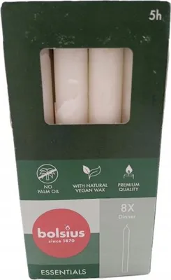 Obrázok produktu pre Świeca szpica biała 17 cm 8 szt