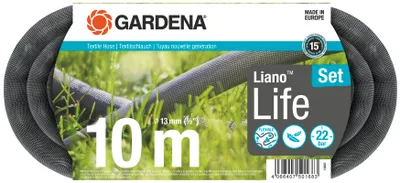 Produktbild von Gardena Textilschlauch Liano Life 10 m Set 18441-20