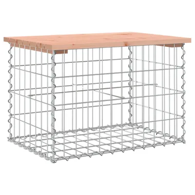 Obrázok produktu pre vidaXL Gabionová záhradná lavica 63x44x42 cm z masívneho dreva duglasky - Záhradné lavice
