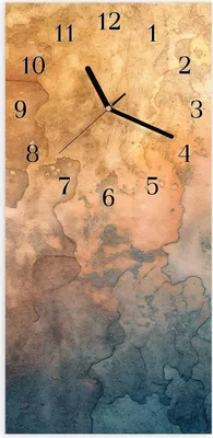 Produktbild von Wanduhr aus Glas mit Motiv Aquarellkunst- 30 x 60 cm - inkl. Aufhängesystem