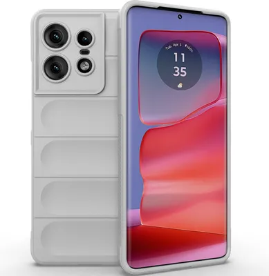 Produktbild von Handyhülle für Motorola Edge 50 Pro Weich TPU Silikon Stossfest Anti-rutsch Hülle Weiß