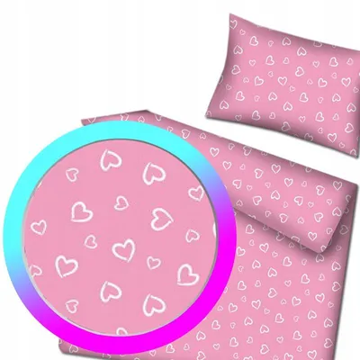 Produktbild von Designpremium 2-teiliges Baumwoll-Bettwäsche-Set Rosa 140x200