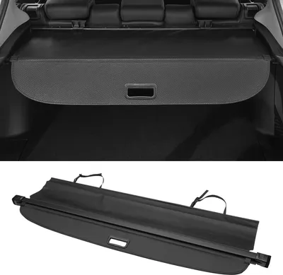 Produktbild von Kofferraum ausziehbare Laderaumabdeckung für Toyota 4Runner 2003-2009 Heckklappenregal Gepäcksicherheitsschutzschirm, Leinwand, Carbonfaser Schwarz