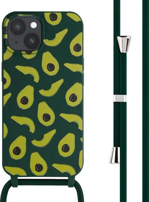 Image de imoshion Étui design en silicone avec cordon pour l'Apple iPhone 15 - Vert avocat