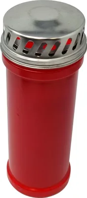 Produktbild von Grabkerze Tagebrenner 7 mit Sturmdeckel rot | Brenndauer ca. 7 Tage
